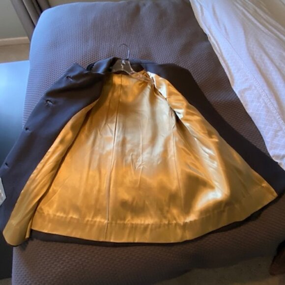 VINTAGE 60s Forstmann German Wool Gray Pea Coat Medium/Large - Picture 10 of 14